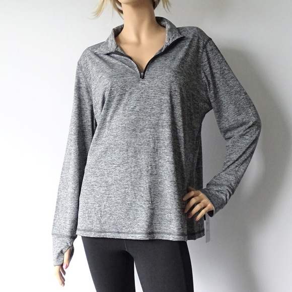 Ideology Tops - Ideology Active 1/4 Zip Long Sleeve T-Shirt NWT